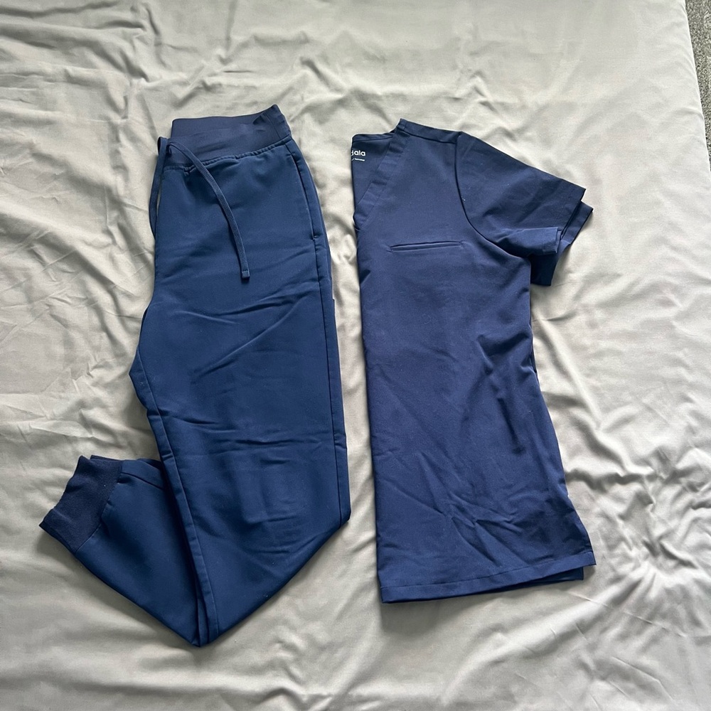 Navy Blue Scrub Set